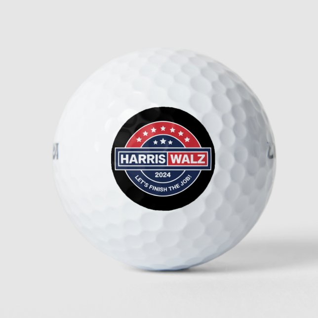 Harris Walz 24 Kamala Harris Madam President 2024  Golf Balls (Front)