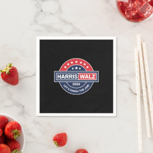 Harris Walz 24 Kamala Harris Madam President 2024 Napkins
