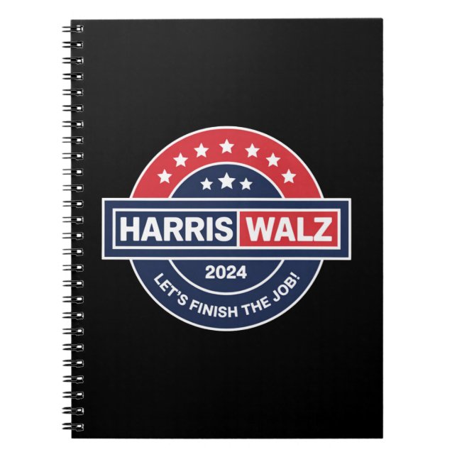 Harris Walz 24 Kamala Harris Madam President 2024  Notebook (Front)