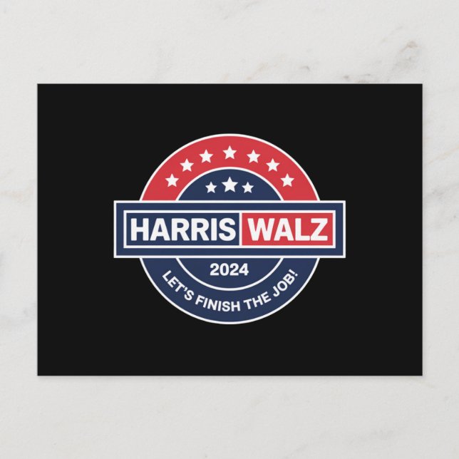 Harris Walz 24 Kamala Harris Madam President 2024  Postcard (Front)