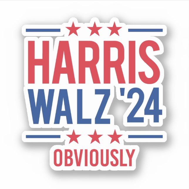 Harris Walz '24 - Obviously Sticker (Front)