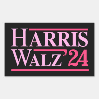 Harris Walz '24 Pink Rectangular Sticker