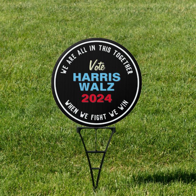 Harris Walz All In This Together Yard Sign (Insitu)