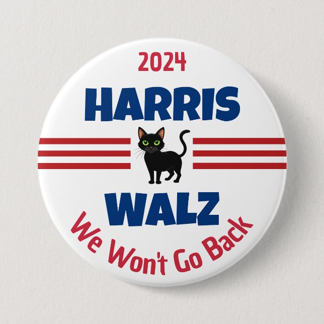 Harris Walz Campaign Button (Front)