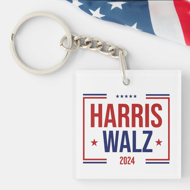 Harris Walz Campaign Election Acrylic Keychain (Harris Walz Campaign Election Acrylic Keychain)