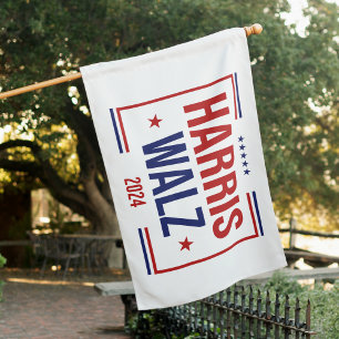 Harris Walz Campaign Election House Flag