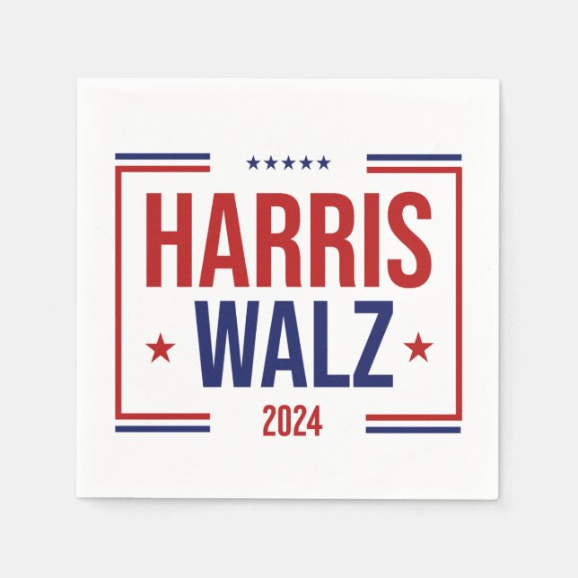 Harris Walz Campaign Election Napkins (Front)