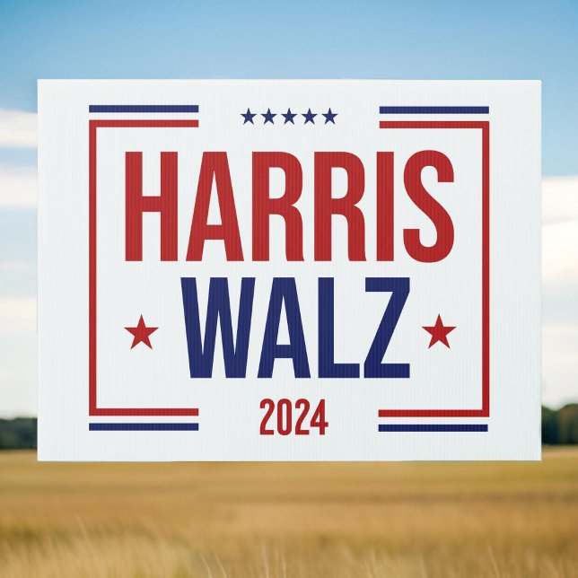 Harris Walz Campaign Election Yard Sign (Harris Walz Campaign Election Yard Sign)