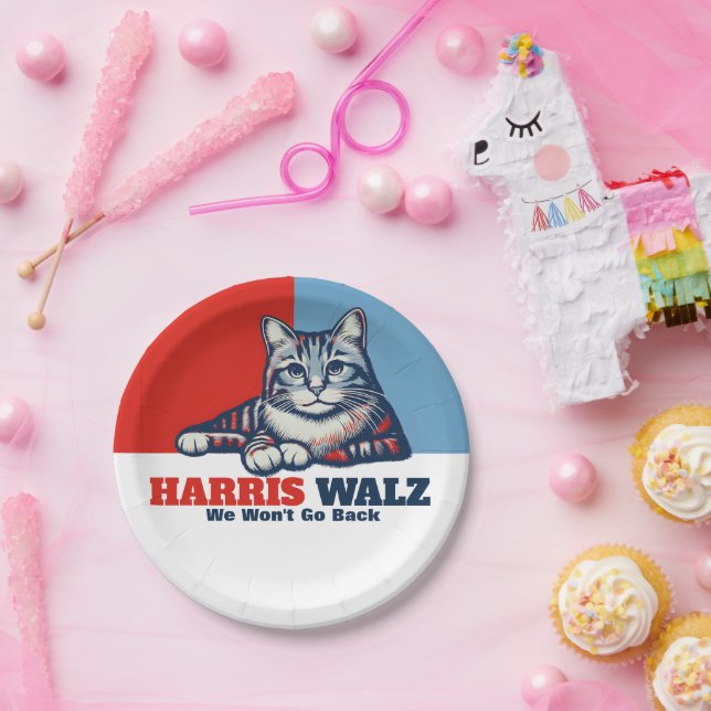 Harris Walz Campaign Paper Plates (Party)
