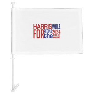 harris walz  car flag