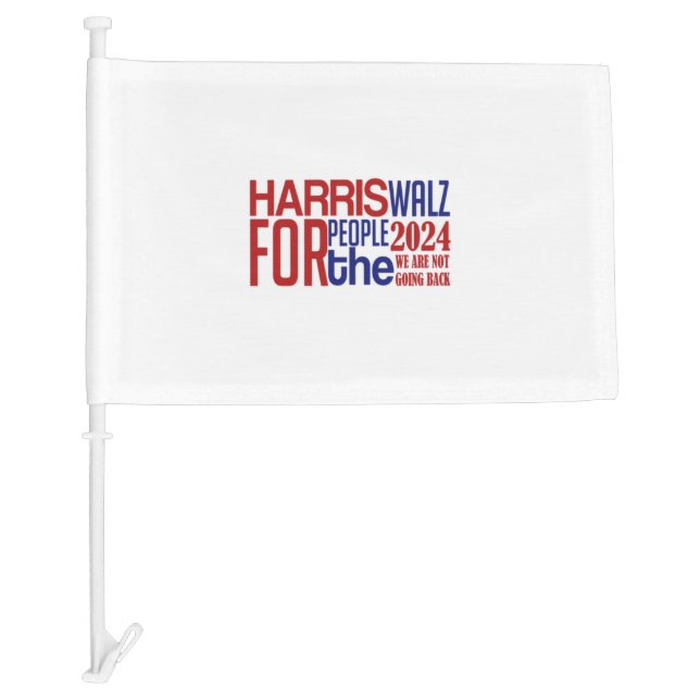 harris walz  car flag (Front)