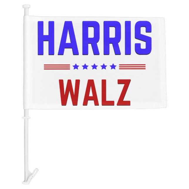 Harris Walz Car Flag (Front)