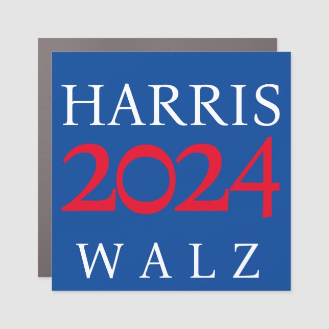 Harris Walz car magnet  (Front)