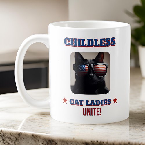 Harris Walz Cat Photo Childless Cat Ladies Unite Coffee Mug