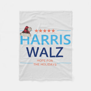 Harris Walz Christmas Hope for the Holidays Kamala Fleece Blanket