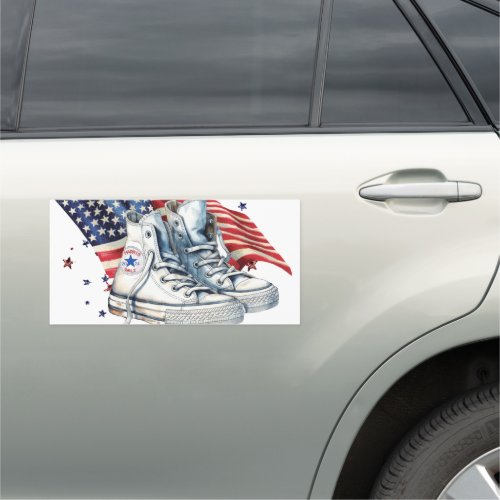 Harris Walz Chucks and Stars Car Magnet