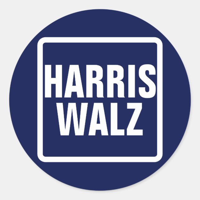 Harris-Walz  Classic Round Sticker (Front)
