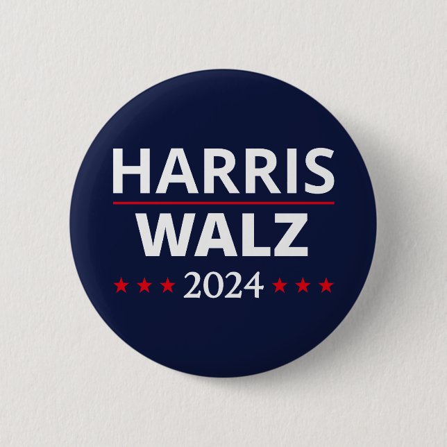 Harris Walz Election 2024 III Button (Front)