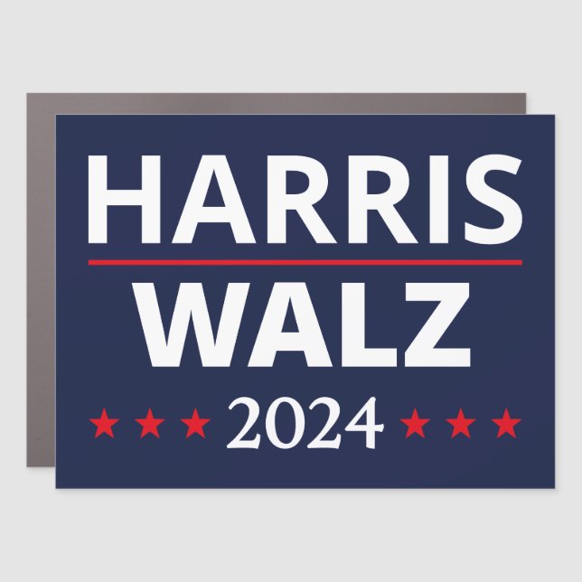 Harris Walz Election 2024 III Car Magnet (Front)