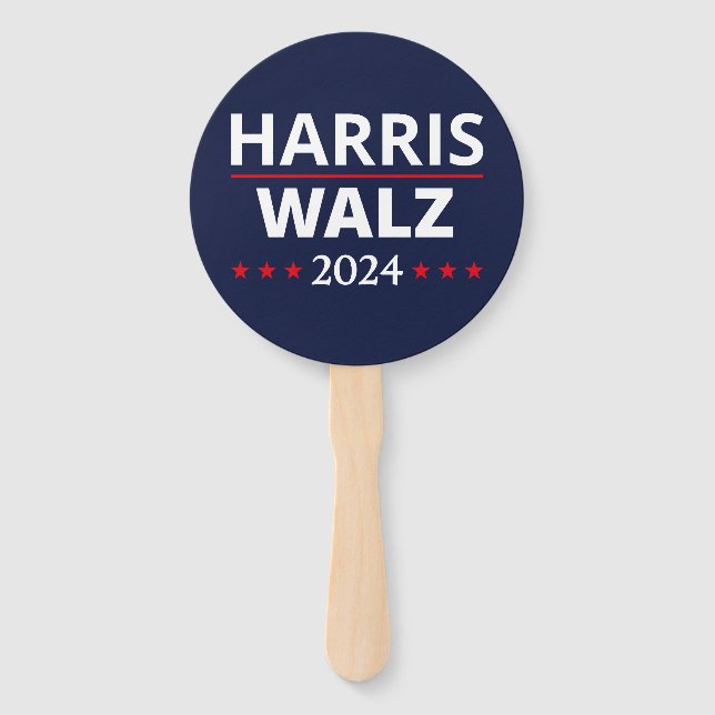 Harris Walz Election 2024 III Hand Fan (Front)