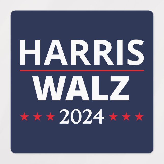 Harris Walz Election 2024 III Labels (Design 1)