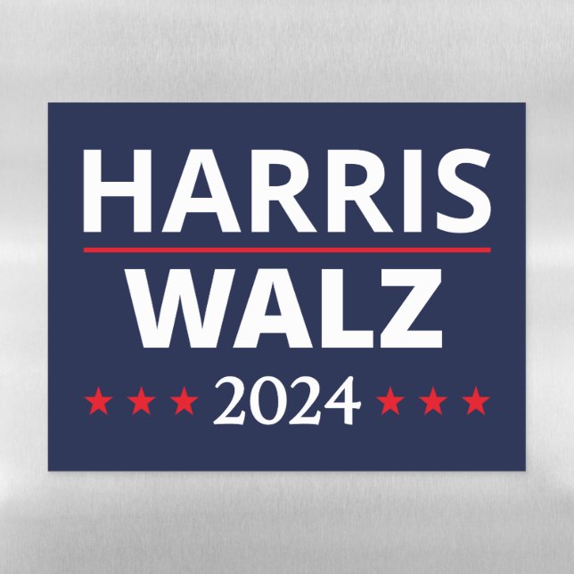 Harris Walz Election 2024 III Magnetic Dry Erase Sheet (Horizontal)