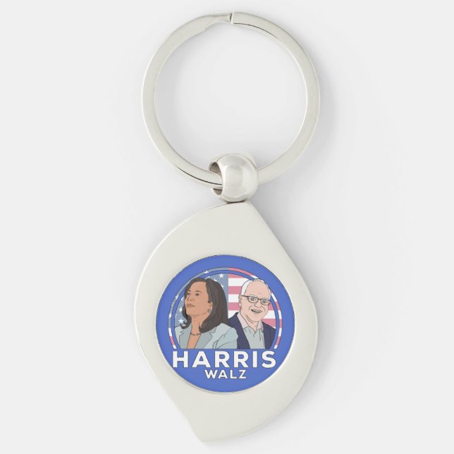 Harris Walz Election Keychain (Front)