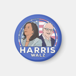 Harris Walz Election Magnet