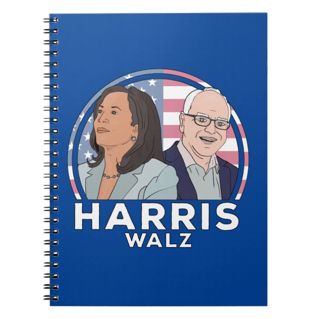 Harris Walz Election Notebook (Front)