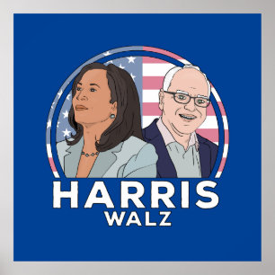 Harris Walz Election Poster