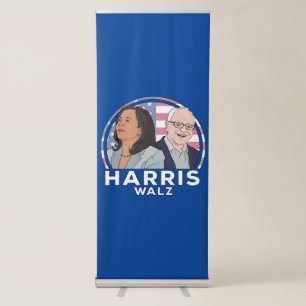 Harris Walz Election Retractable Banner