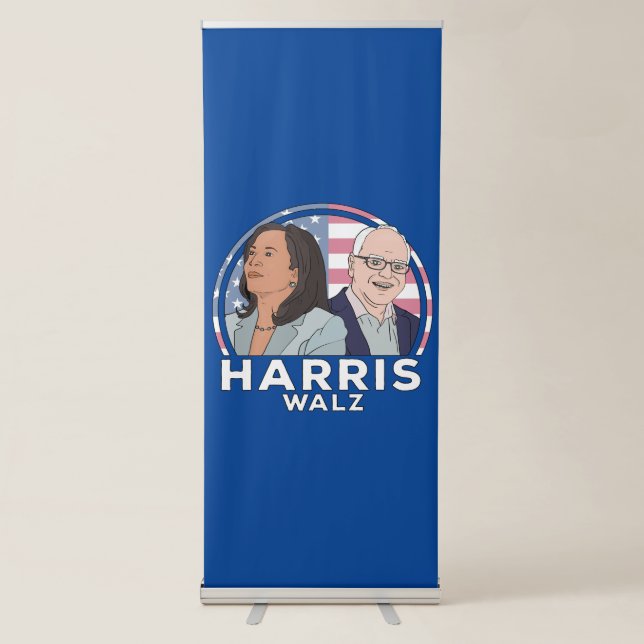 Harris Walz Election Retractable Banner (Front)
