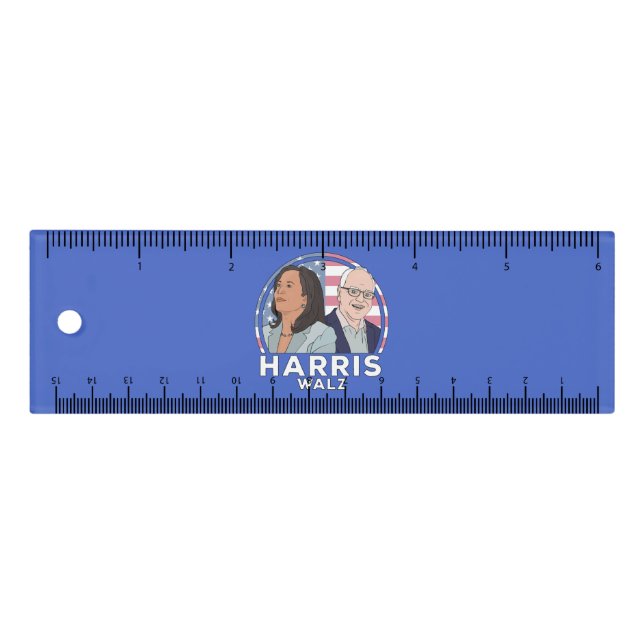 Harris Walz Election Ruler (Front)