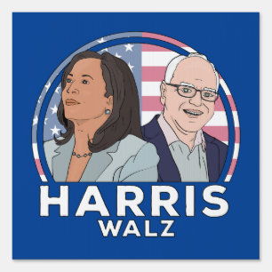 Harris Walz Election Sign