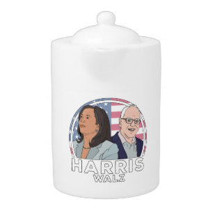 Harris Walz Election Teapot