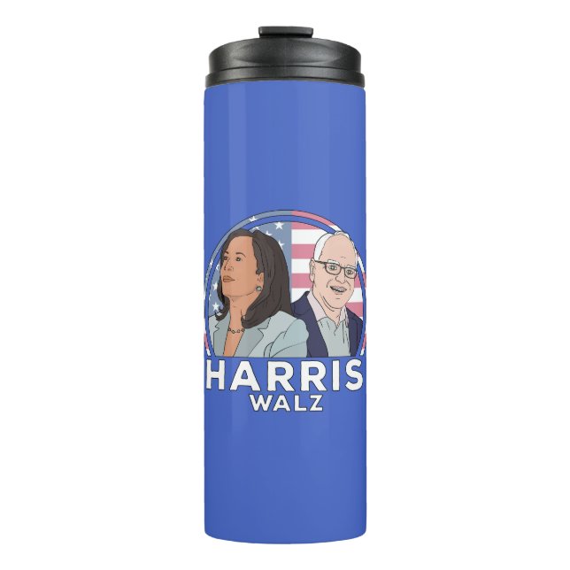Harris Walz Election Thermal Tumbler (Front)