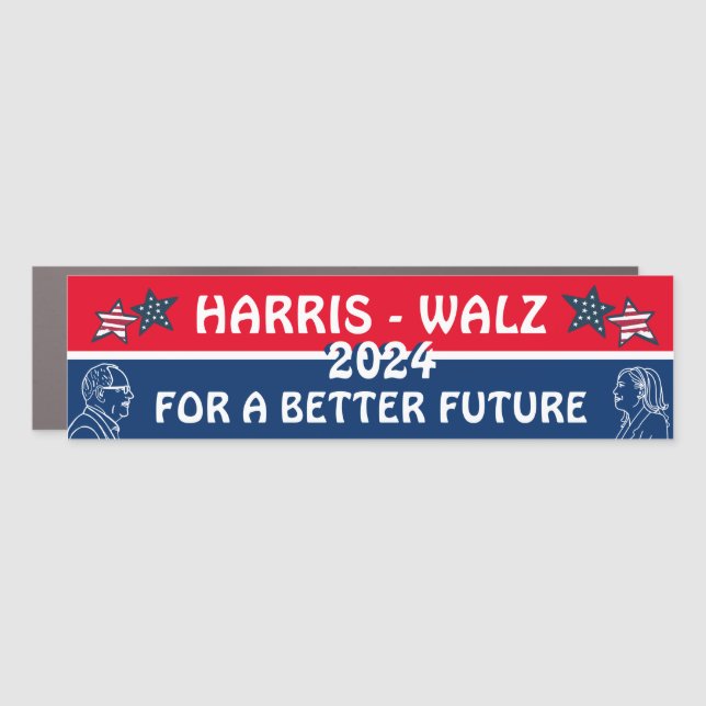 Harris Walz for a Better Future 2024 Car Magnet (Front)