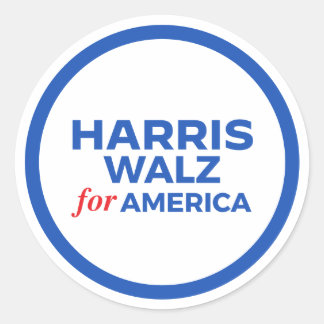 Harris Walz for America 2024 Classic Round Sticker