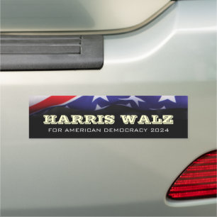 HARRIS WALZ for American Democracy 2024 Car Magnet