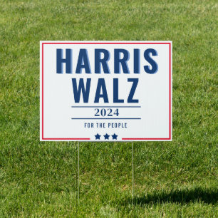 Harris Walz For The People Election Yard Sign