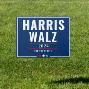 Harris Walz For The People Election Yard Sign