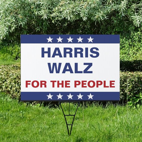 Harris Walz For The People Yard Sign