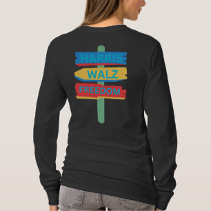 Harris Walz Freedom Beach Sign T-Shirt