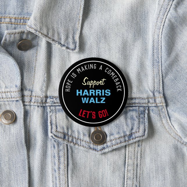 HARRIS WALZ Hope Is Making A Comeback Button (In Situ)