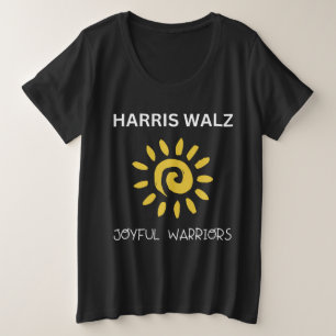 Harris Walz Joyful Warrior Plus Size T-Shirt