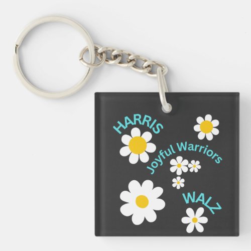 Harris Walz Joyous Warriors Keychain