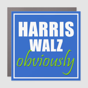 Harris Walz obviously 2024 election  Car Magnet