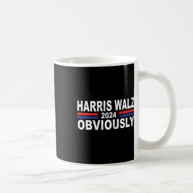 Harris Walz Obviously 2024 Kamala Harris Waltz 202 Coffee Mug (Right)