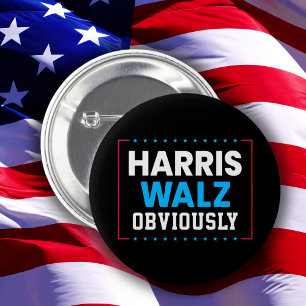 Harris Walz Obviously Button