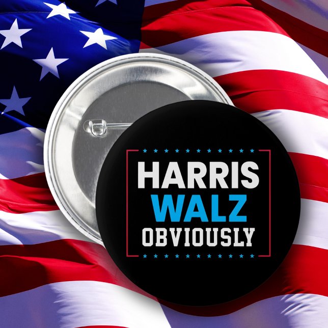 Harris Walz Obviously Button (Creator Uploaded)
